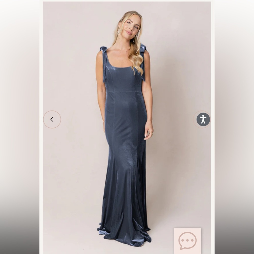 Blue velvet dress